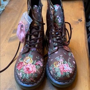SOLD. Dr. Martens 1460 Brown Floral Canvas